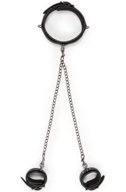 Easytoys Leather Collar With Anklecuff