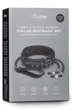 Easytoys Leather Collar With Nipple Chains 6 Easytoys Leather Collar With Nipple Chains -Anal sexleketøy butikk p easytoys leather collar with nipple chains 2