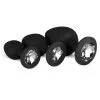 Easytoys Silicone Buttplug Set With Diamond Black -Anal sexleketøy butikk p easytoys silicone buttplug set with diamond black