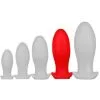 Eggplay Silicone Plug Saurus Egg Red XL -Anal sexleketøy butikk p eggplay silicone plug saurus egg red xl 005027