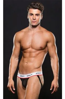 Envy Menswear Low-Rise Jockstrap Black