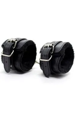 Fetish Addict Fur Lined Adjustable Handcuffs