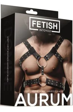Fetish Black Shadow Fetish Aurum Light Chest Bondage Harness