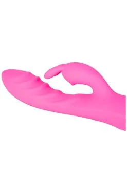 Sustainable Pleasure Flexible Ribbed Rabbit Vibrator Pink -Anal sexleketøy butikk p flexible ribbed rabbit vibrator pink productimage 3