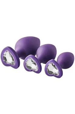 Dream Toys Flirts Anal Training Kit Gem Stone Purple