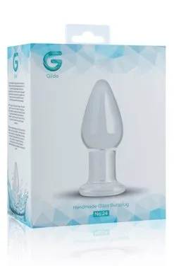Gildo Clear Glass Buttplug 10cm Ø3,9cm -Anal sexleketøy butikk p gildo clear glass buttplug 10cm o3 9cm 3