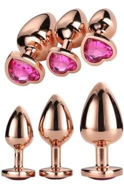 Dream Toys Gleaming Love Rose Gold Plug Set