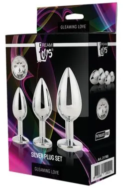 Dream Toys Gleaming Love Silver Plug Set 7 Dream Toys Gleaming Love Silver Plug Set -Anal sexleketøy butikk p gleaming love silver plug set 3