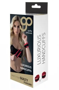 Guilty Pleasure Luxurious Handcuffs Red -Anal sexleketøy butikk p guilty pleasure luxurious handcuffs red 2