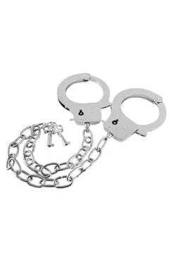 Guilty Pleasure Metal Handcuffs Long Chain