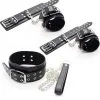 FUKR Handcuff & Collar Kit Double Pin Black -Anal sexleketøy butikk p handcuff collar kit double pin black 215707