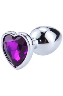 Afterdark Heart Shaped Butt Plug Purple Small
