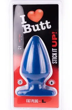 I Love Butt Fat Plug Blue Large 19cm -Anal sexleketøy butikk p i love butt fat plug blue large 19cm 3 000450