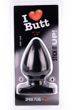 I Love Butt Spade Plug Black Large 17,5cm -Anal sexleketøy butikk p i love butt spade plug black large 17 5cm 2 000612