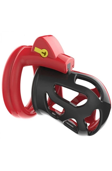 The Red Joker Chastity Cage Red-Black 3 The Red Joker Chastity Cage Red-Black
