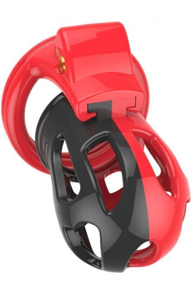 The Red Joker Chastity Cage Red-Black 4 The Red Joker Chastity Cage Red-Black - Bilde 2