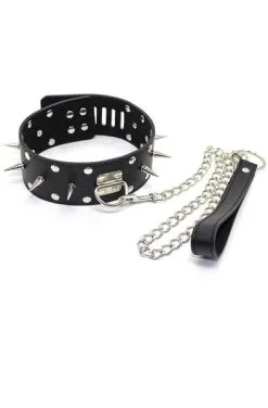 Kiotos Leather Collar Spiked