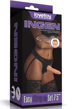 Lovetoy Easy Strapon Set 19 Cm -Anal sexleketøy butikk p lovetoy easy strapon set 19 cm 4 160558