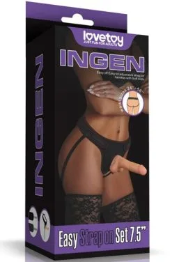 Lovetoy Easy Strapon Set 20 Cm -Anal sexleketøy butikk p lovetoy easy strapon set 20 cm 3 000657