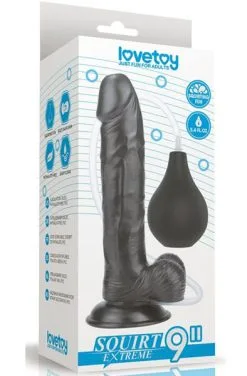 Lovetoy Squirt Extreme Dildo Black 23cm -Anal sexleketøy butikk p lovetoy squirt extreme dildo black 23cm 3 213853