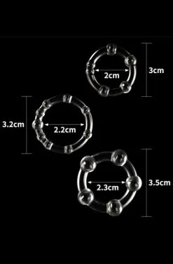 Lovetoy Triple Beaded Ring Set -Anal sexleketøy butikk p lovetoy triple beaded ring set 3
