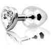 Sustainable Pleasure Loving Heart Butt Plug Silver/Clear Medium -Anal sexleketøy butikk p loving heart butt plug silver clear medium 131740