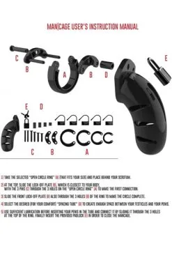 Mancage 05 Chastity Cock Cage Black -Anal sexleketøy butikk p mancage 05 chastity cock cage black 3 1