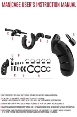 Mancage 13 Chastity Cock Cage Black -Anal sexleketøy butikk p mancage 13 chastity cock cage black 3 1