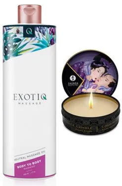 Paketerbjudande Massage Oil + Massage Candle