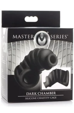 Master Series Silicone Cock Cage Black -Anal sexleketøy butikk p master series silicone cock cage black 3 175101