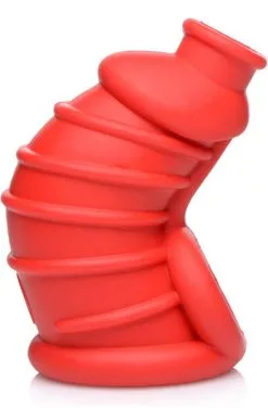 Master Series Silicone Cock Cage Red
