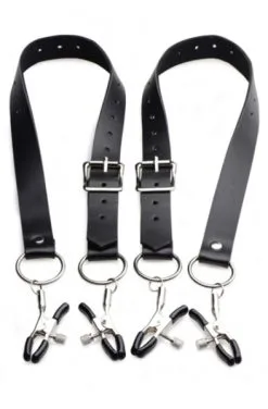 Master Series Spread Labia Spreader Straps With Clamps