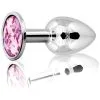 Sustainable Pleasure Metal Plug Silver/Pink Small -Anal sexleketøy butikk p metal plug silver pink small 180851