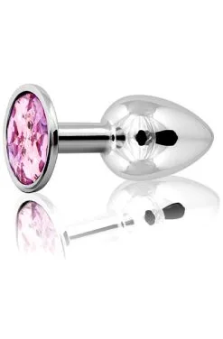 Sustainable Pleasure Metal Plug Silver/Pink Small