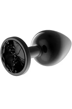 Afterdark Metalic Butt Plug With Blackgem Jewel L