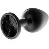 Afterdark Metalic Butt Plug With Blackgem Jewel M -Anal sexleketøy butikk p metalic butt plug with blackgem jewel m productimage 1
