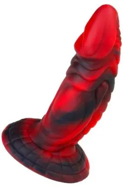 Monsterred Monster Dildo Squax Black-Red 18 Cm -Anal sexleketøy butikk p monster dildo squax black red 18 cm 2 125259