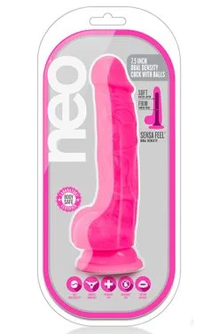Blush Novelties Neo Dual Density Cock Pink 19 Cm -Anal sexleketøy butikk p neo dual density cock pink 19 cm 3