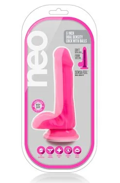 Blush Novelties Neo Dual Density Cock With Balls 15,5cm -Anal sexleketøy butikk p neo dual density cock with balls 15 5cm 2