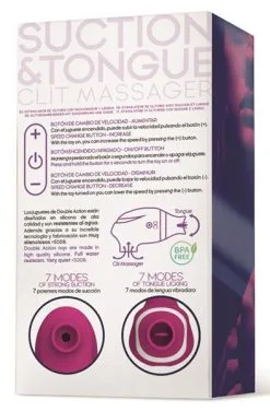 No.Seven 2 In 1 Clitoris Sucker & Tongue Massager -Anal sexleketøy butikk p no.seven 2 in 1 clitoris sucker tongue massager 3