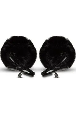 Blush Novelties Noir Pom Adjustable Nipple Clamps Black