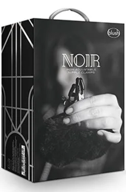 Blush Novelties Noir Pom Adjustable Nipple Clamps Black -Anal sexleketøy butikk p noir pom adjustable nipple clamps black 3