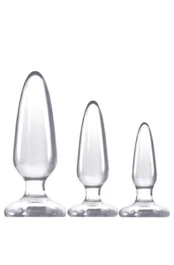 NS Novelties Jelly Rancher Butt Plug Trainer Kit Clear