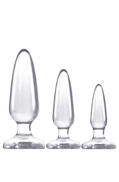NS Novelties Jelly Rancher Butt Plug Trainer Kit Clear 3 NS Novelties Jelly Rancher Butt Plug Trainer Kit Clear