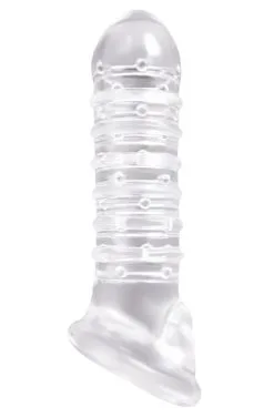 NS Novelties Renegade Ribbed Extension Clear