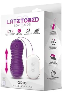 Latetobed Orio Vibrating Up & Down Egg Purple -Anal sexleketøy butikk p orio vibrating up down egg purple 2 102347