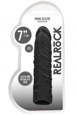 Shots Penis Sleeve Black 17 Cm -Anal sexleketøy butikk p penis sleeve black 17 cm 3 113413