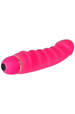 Sustainable Pleasure Pink Amazing Ribbed Vibrator -Anal sexleketøy butikk p pink amazing ribbed vibrator 3 125006