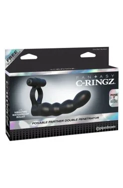 Pipedream Fantasy C-ringz Posable Partner Double Penetrator -Anal sexleketøy butikk p pipedream fantasy c ringz posable partner double penetrator productimage 3 175014 1