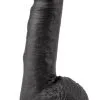 Pipedream King Cock With Balls Black 18 Cm -Anal sexleketøy butikk p pipedream king cock with balls black 18 cm